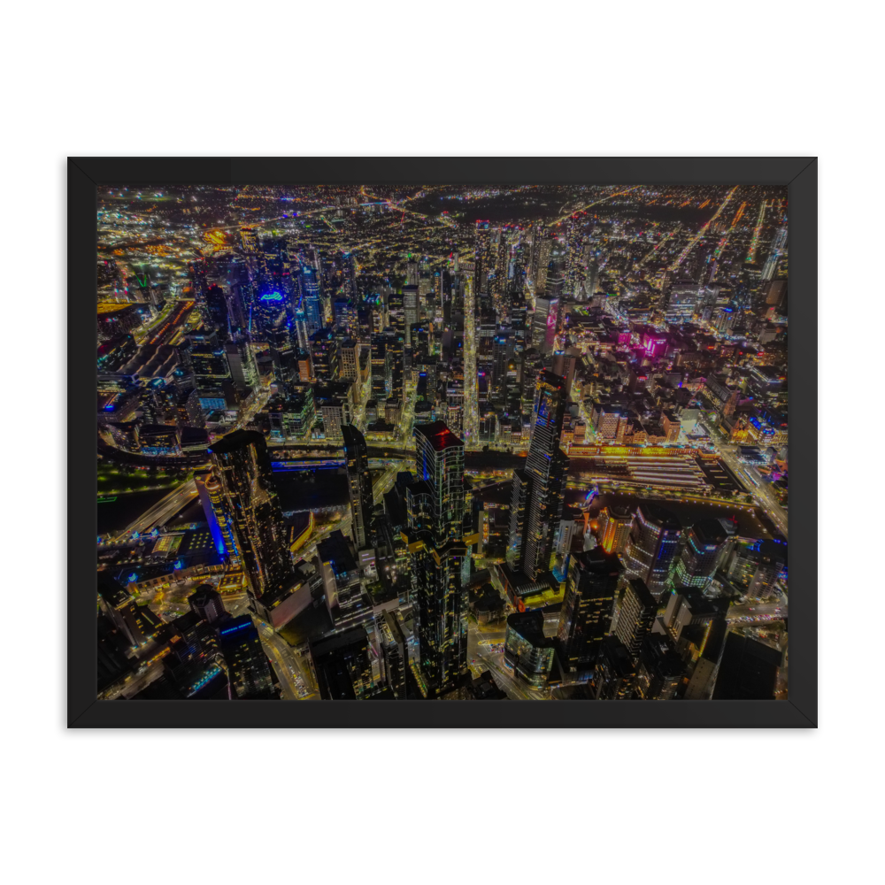 Melbourne CBD Framed Poster