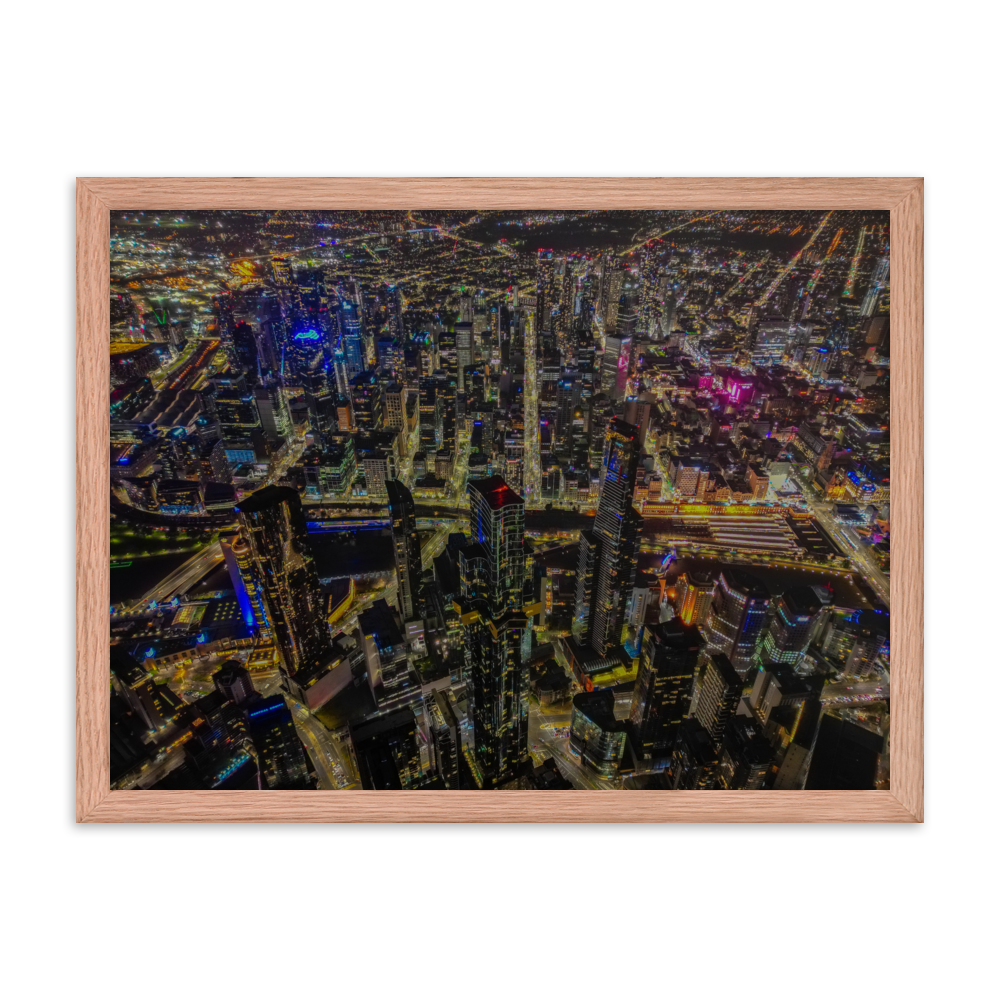 Melbourne CBD Framed Poster