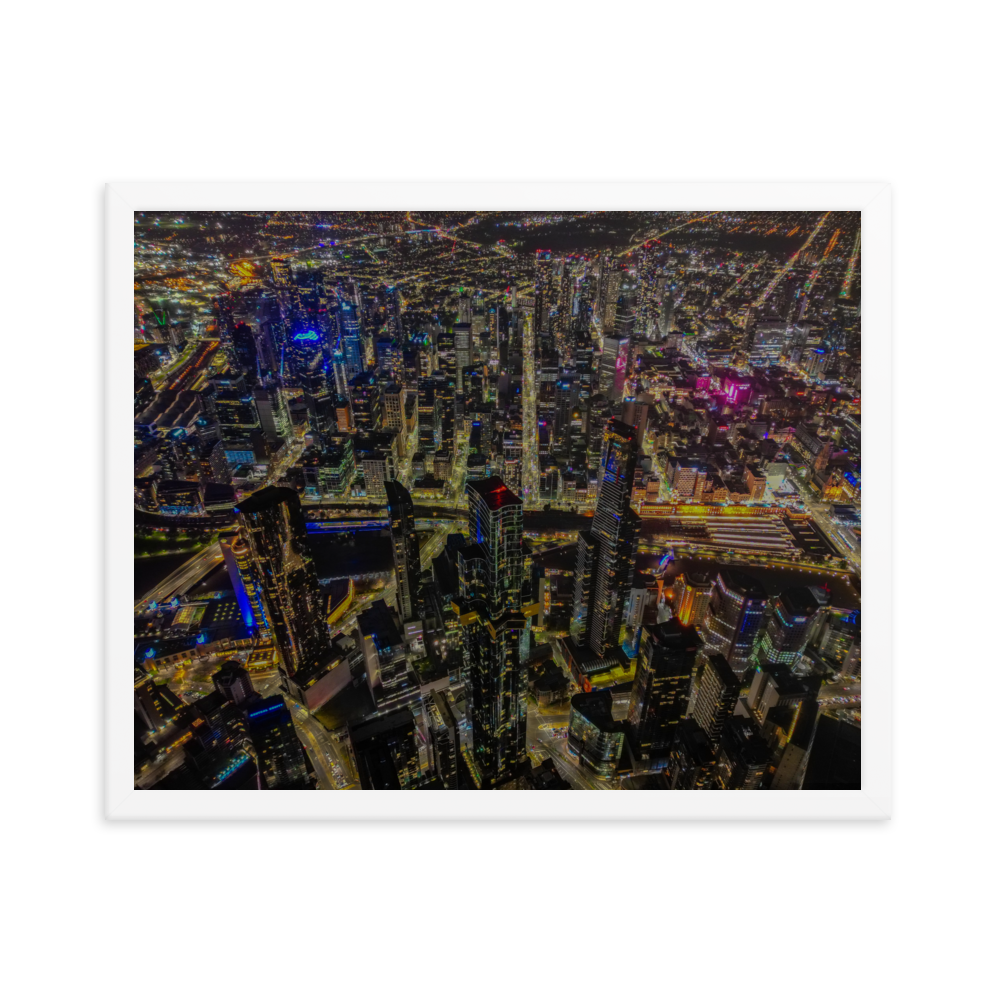 Melbourne CBD Framed Poster